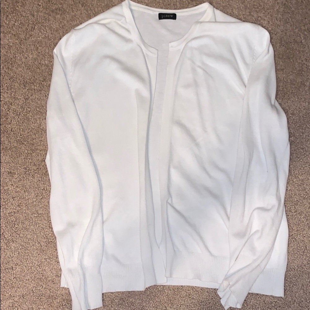 White cardigan